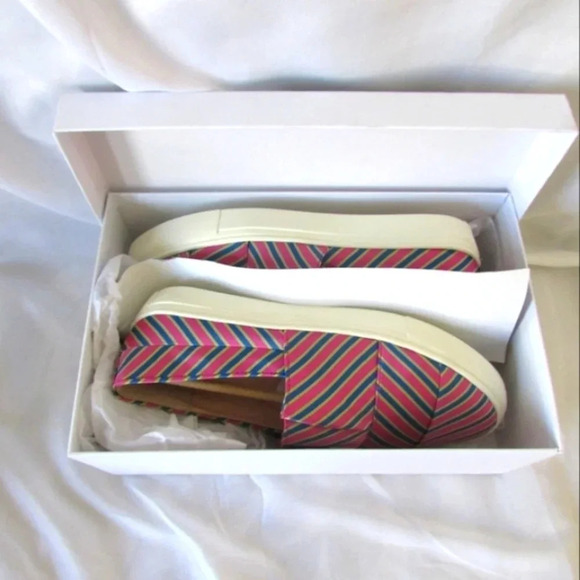 Cecelia New York Rooney Slip On Loafer Shoes Pink Blue-NIB Size 8.5M - Picture 3 of 5